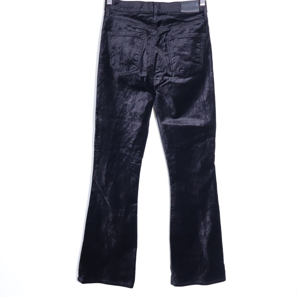 CITIZENS OF HUMANITY Lilah Velvet Pants Black Bootcut High Rise Women's 24 - Picture 2 of 11